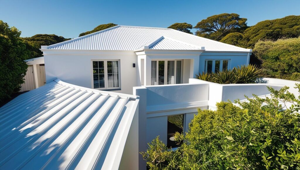 polyurethane vs silicone roof coatings - freshly painted roof